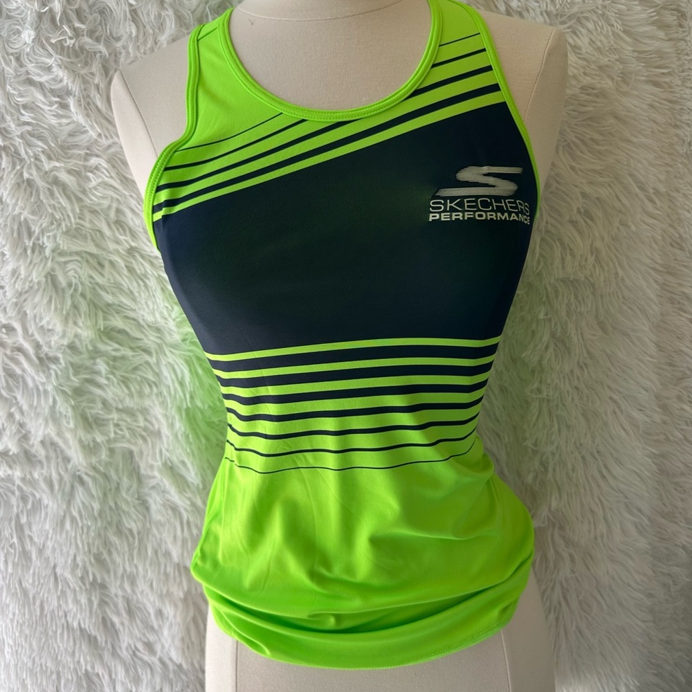 Skechers Performance Neon Green and Black Tank Top size XS